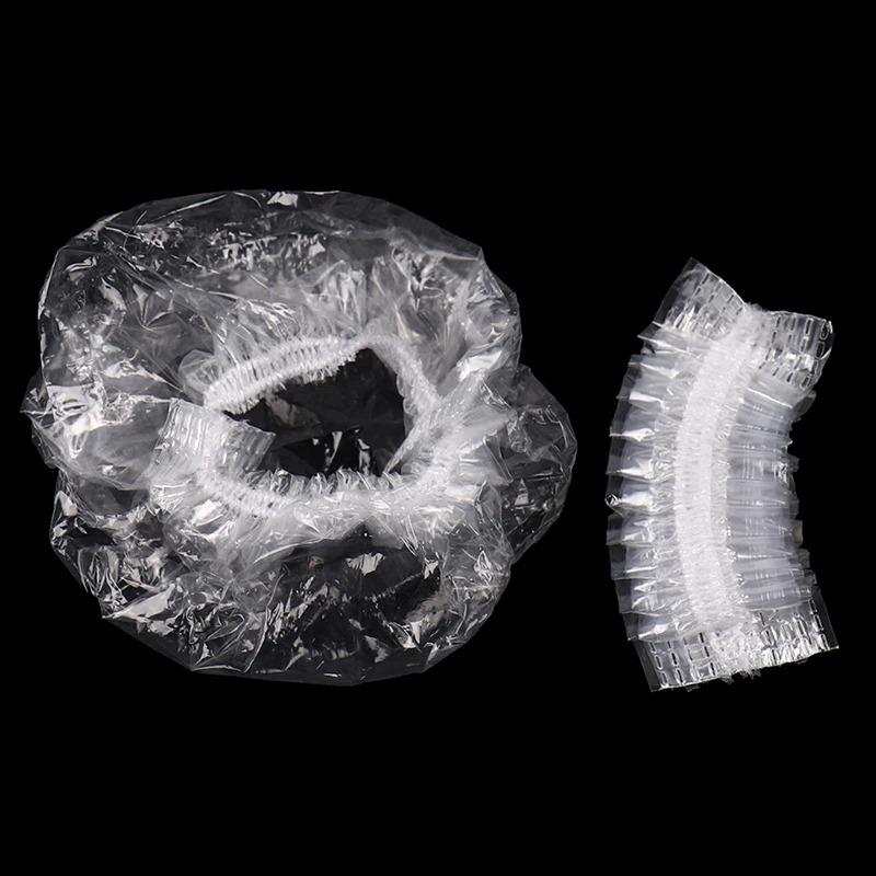 100 stk. engangs hårfarge øreklokker vanntett øredeksel bakeolje vask dusj bading barber frisør rengjøringstilbehør