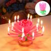 Musical Happy Birthday Lotus Flower Candle - Rotating, Blooming, and Singing Cake Decoration