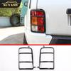 For LADA NIVA Metal Black Tail Light Cover Trim Frame Rear Lamp Guard Protective Sticker Car Styling Accessories 2pcs