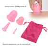 4pcsset Silicone Vacuum Body Massage Helper Anti Cellulite Massager Cups Cupping (Pink)