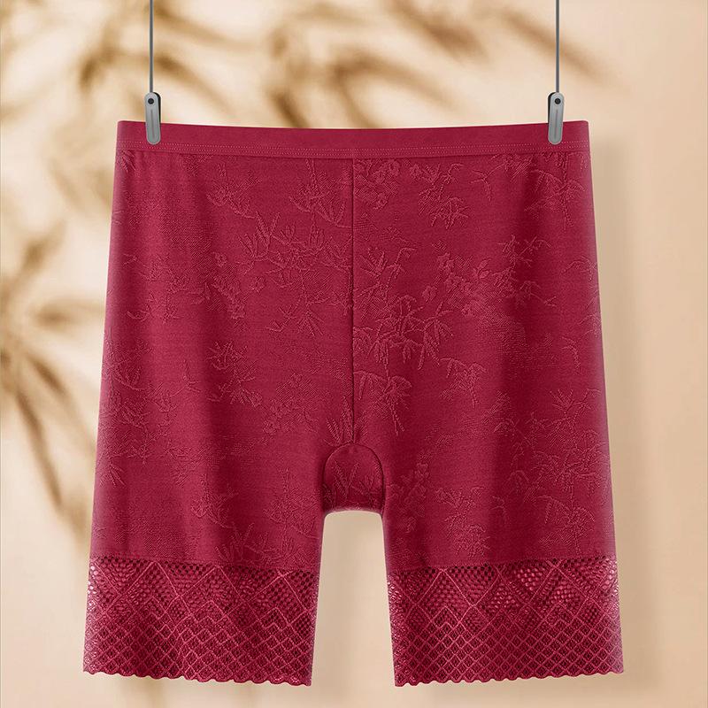 Culotte d'été pour femme grande taille, ajourée en dentelle, anti-reflet, taille haute