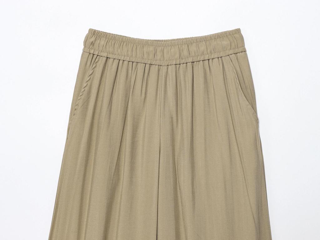 European Women's 2025 Fashion Wide-Leg Stretchy Waist Trousers