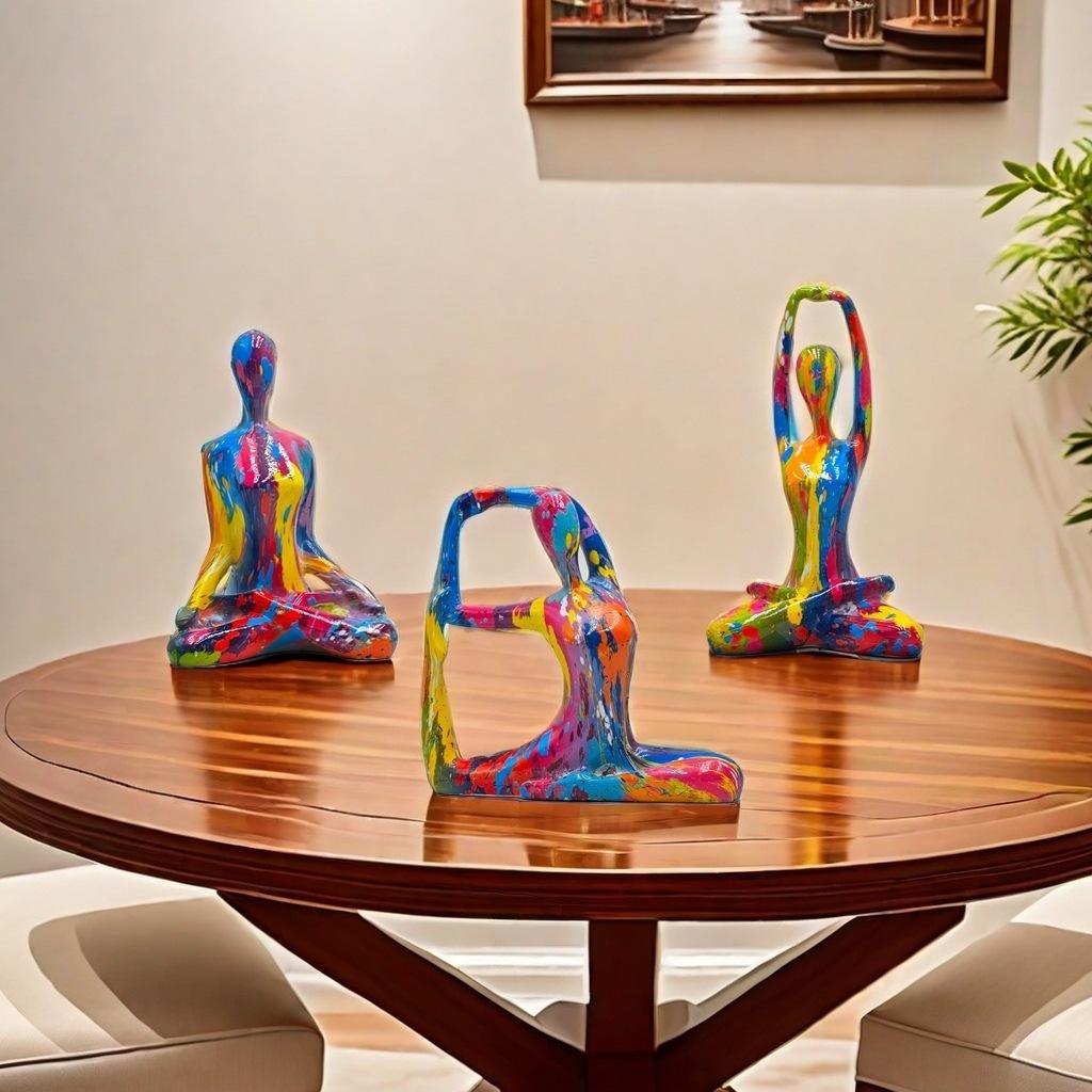 Graffiti, Colorful Yoga, Character Decoration, High-end Luxury Decoration, Home Dining Table Decoration, Handicrafts