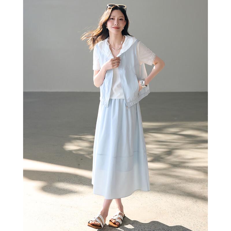 TERRE BLEUE Sleeveless Skirt Suit L