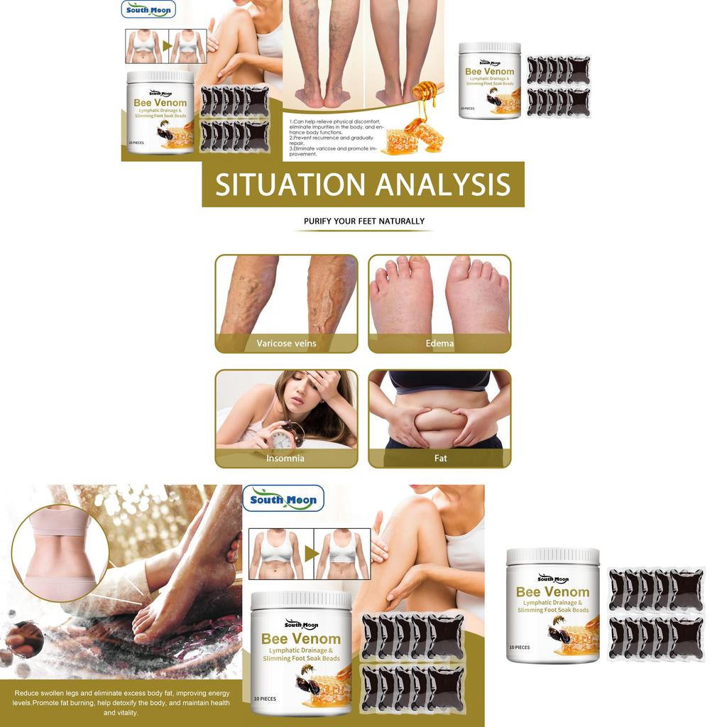 Honey Bee Venom Foot Soak Beads For Relaxing And Cleansing With Moisturizing Benefits