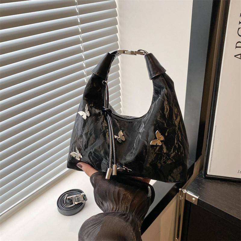 Chic Pu Tote Bag For Women In Black White Blue And Silver Perfect For Commuting