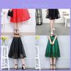 Elegant Spring Womens Midi Skirt With Lace Embroidery For Office Wear