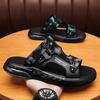 Fashion CYYTL Mens Slippers Casual Shoes Beach Summer Sandals Outdoor Slides Leather Walking Comfort Fashion Lightweight Luxury Designer