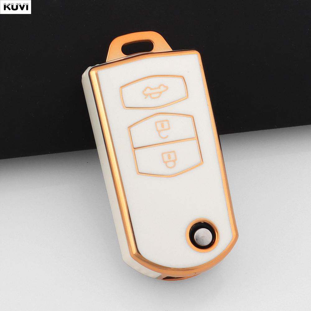 

2 3 Buttons Fashion Tpu Car Flip Key Case Cover Shell Fob For Mazda 2 3 5 6 Cx7 Cx9 Rx8 Mx5 Mpv Demio Keychain Protector