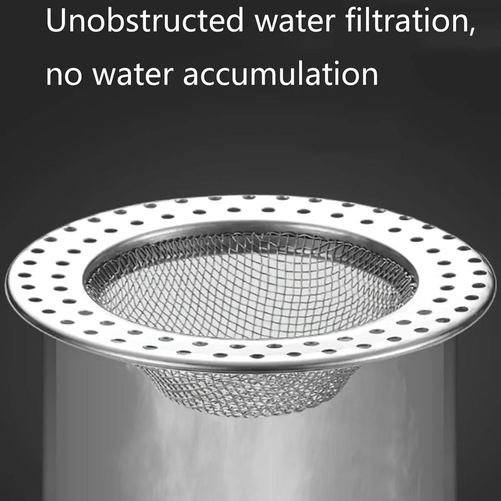 1/3/5pcs-Stainless steel floor drain net, sewer filter net, toilet, hair drain outlet, filtering and anti blocking device