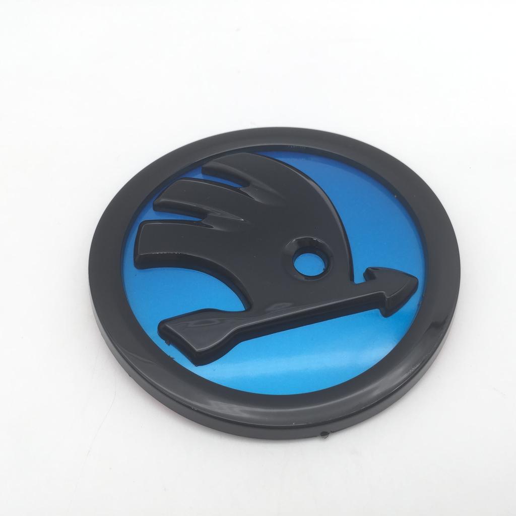 WUM1 1pcs for SKODA 90mm 80mm 100mm Car Front Grille Head Hood Bonnet Emblem Rear Tail Bumper Trunk Sticker Badge Styling Accessories
