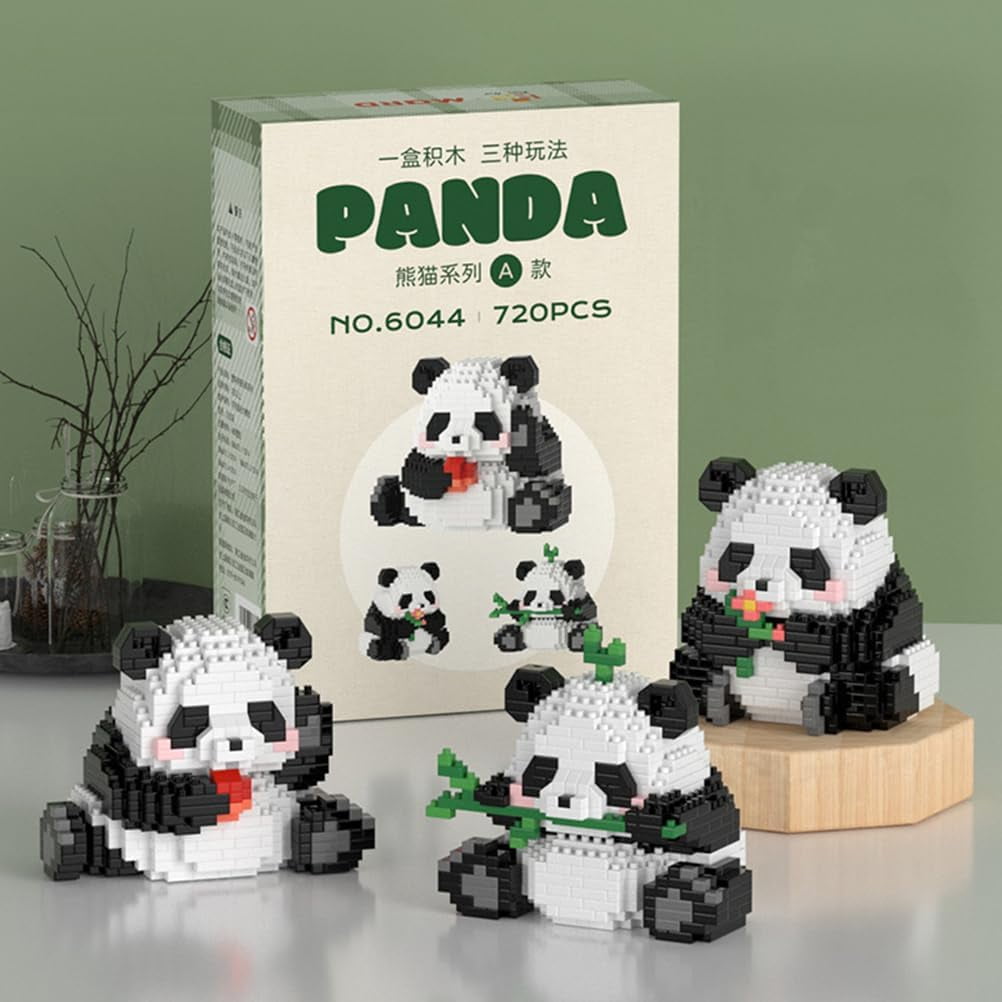 3 In1 Panda Building Blocks Building Toys Animal Bricks Building Blocks Figures Animal Toys 720 Pieces Panda