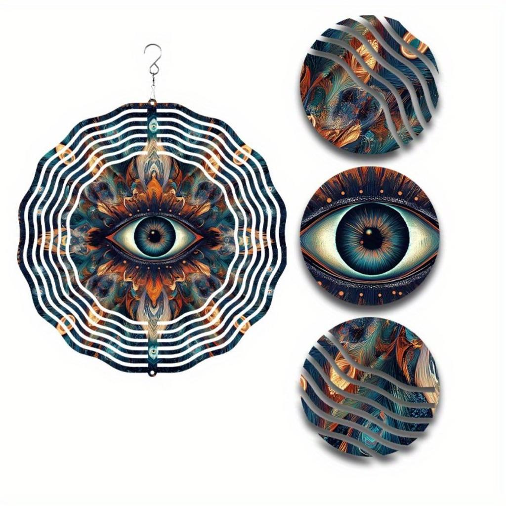 Kinetic Wind Chime Metal Hanging Decoration for Indoor Outdoor Garden Art Christmas Thanksgiving Decor Eye Catching Home Ornament