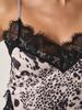 New Missguided Leopard Print Lace Trim Asymmetrical Halter Top - Suitable for Casual & Evening Wear