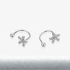 Fresh Flowers U-shaped Screw Earrings Without Taking Off Earrings for Sleeping New Year's New Style