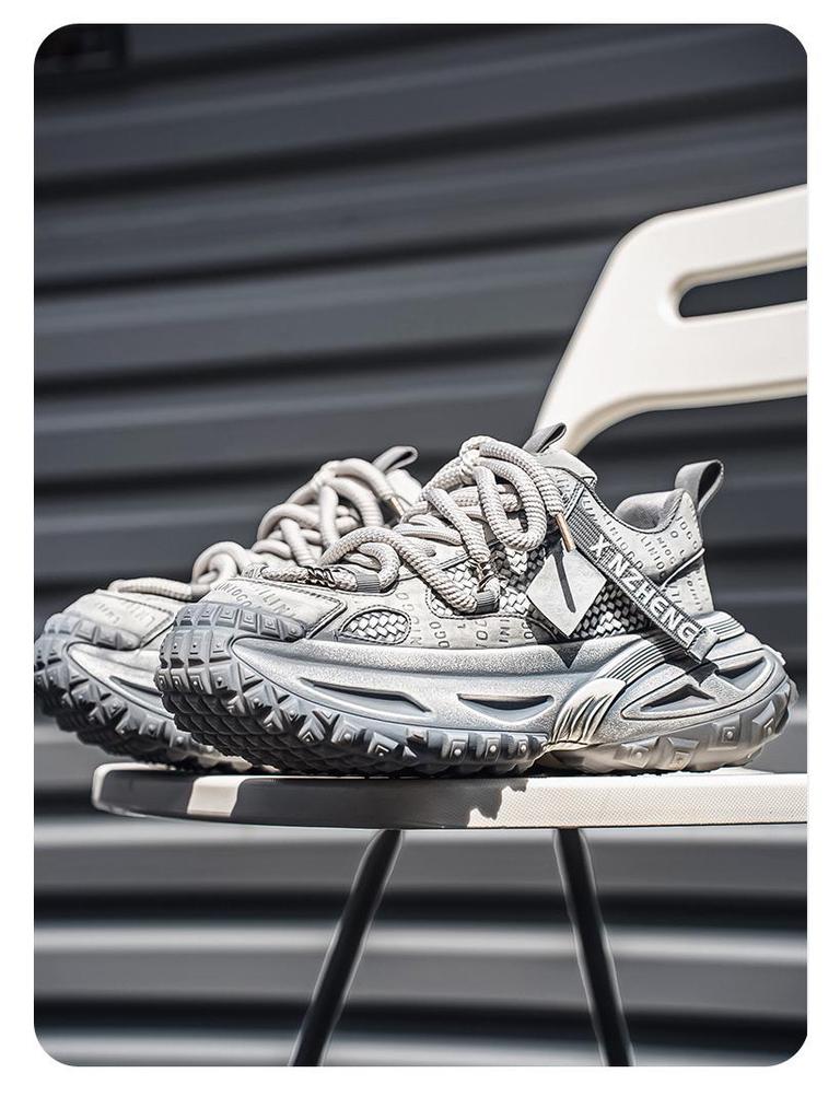 2025 European Men's High-End Trendy Dad Shoes - Autumn Casual, Height-Increasing Sports Style