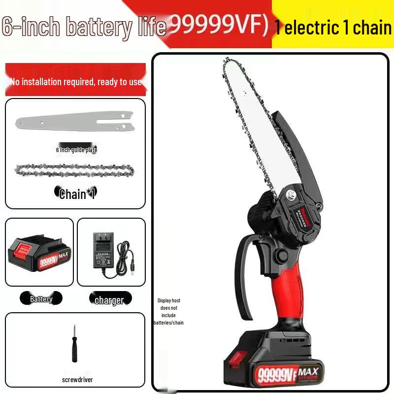 

Акумуляторна ручна ланцюгова пила з німецьким літієвим акумулятором: Акумуляторна, одноручна, маленька електрична пилка для використання на відкритому повітрі та в побуті