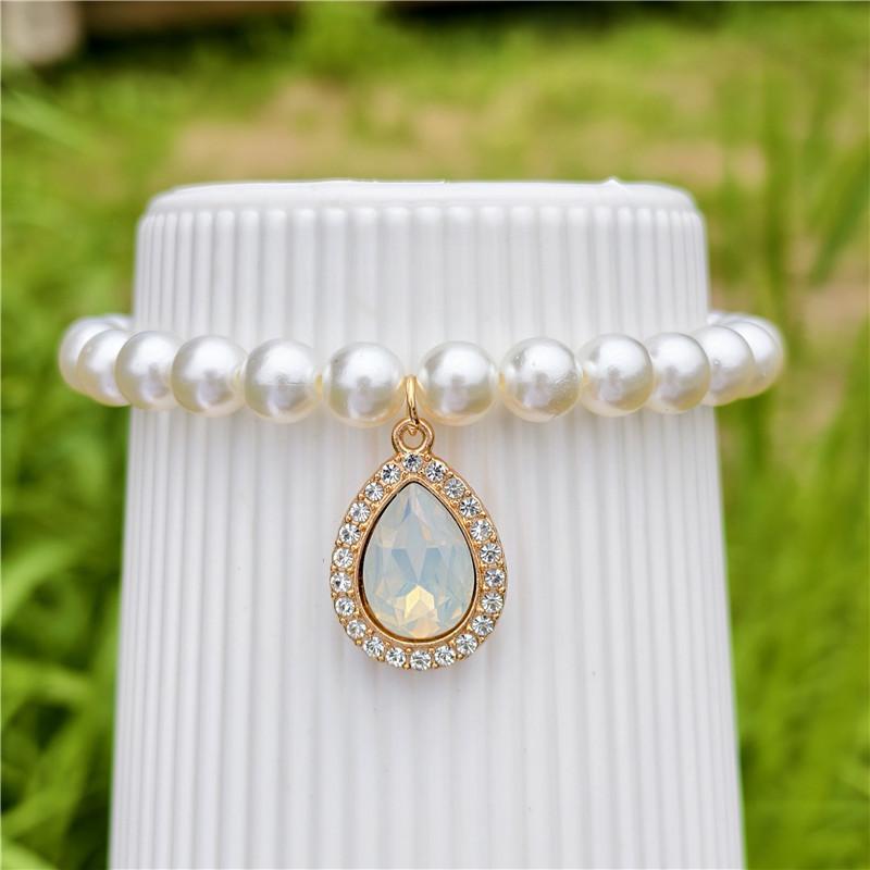 

Pearl Collar Pet Cute Outfit Pearl Neck Collar Puppet Cat Kitten Dog Neck Accessories XL 35-40CM білий
