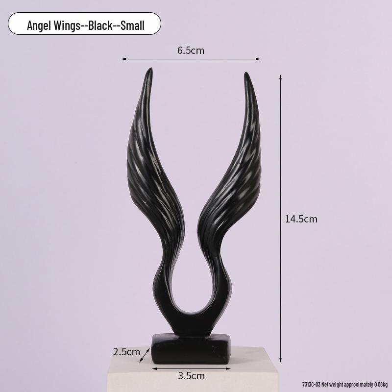 

Modern Minimalist Angel Wings Resin Ornament | Home Decor for Wine Cabinet & Entryway | Great Peng Wingspread Design As shown in picture