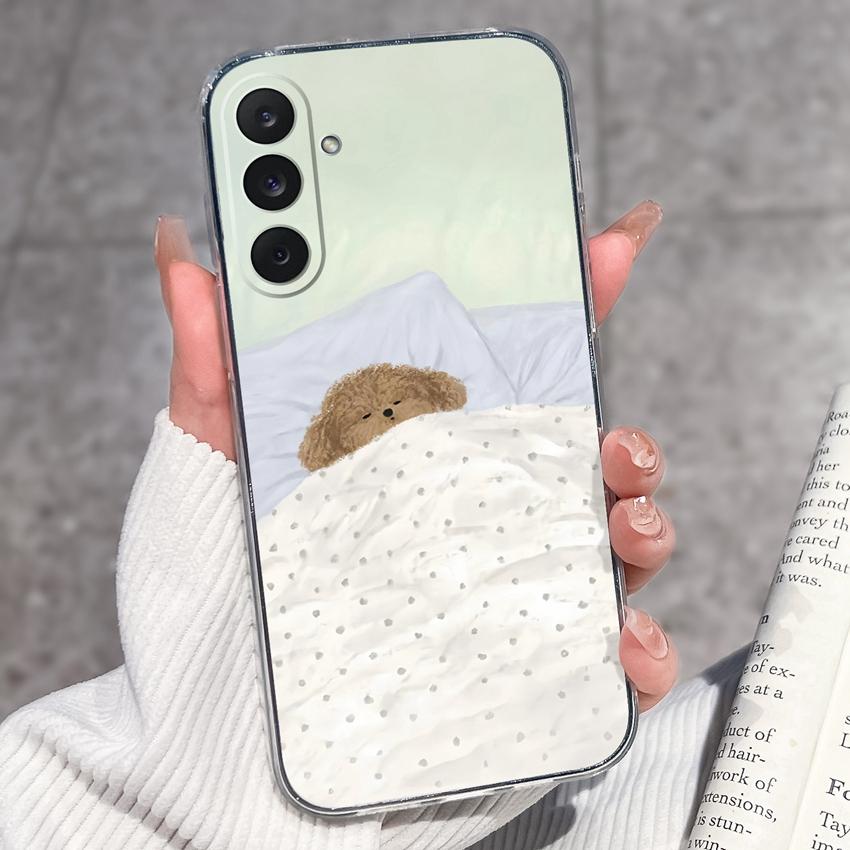 Cover Trasparenti per Telefono Per Samsung M36 M35 M34 M33 M32 M31 M30 M80s M60s M62 M56 M54 M53 M51 Modello Rana Felice Custodia Protettiva Morbida in TPU Per Guscio Samsung