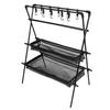 Outdoor Camping Cups Bowls Drying Rack Hung Shelf Aluminum Alloy Bracket Picnic BBQ Tableware
