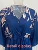V Neck Women Print Mini Dress Beach Loose Batwing Sleeve Button Lace Up Party Summer Dress