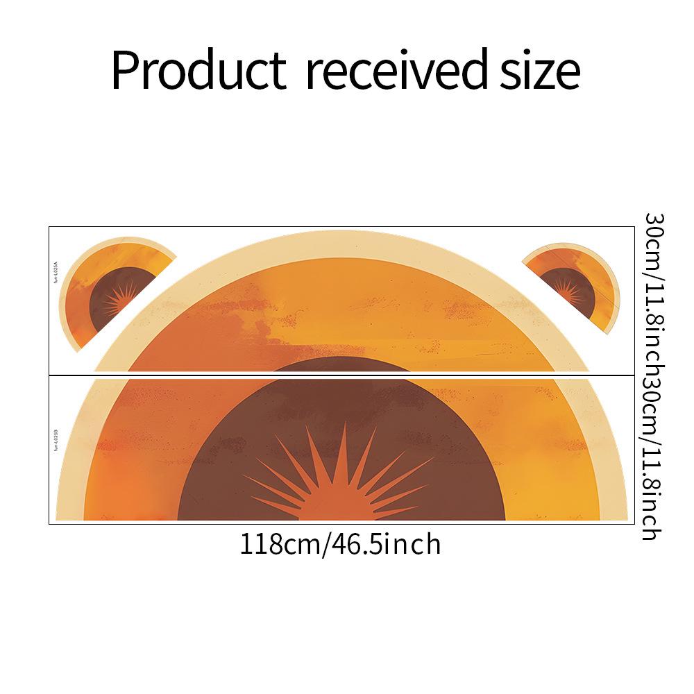 

Fun-L025 Полукруглый закат Декоративная настенная живопись Спальня Гостиная Торговый центр Фон Стена Украшение Наклейка на стену 30*118CM*2PCS/fun-L025