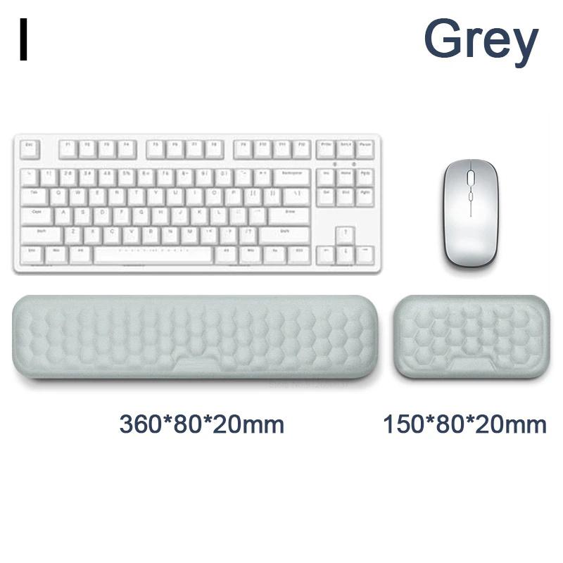 Ergonomic Soft Massage Memory Foam Keyboard Mouse Wrist Rest Shiatsu Wrist Support Anti‑Slip for Office Gaming Computer Laptop
