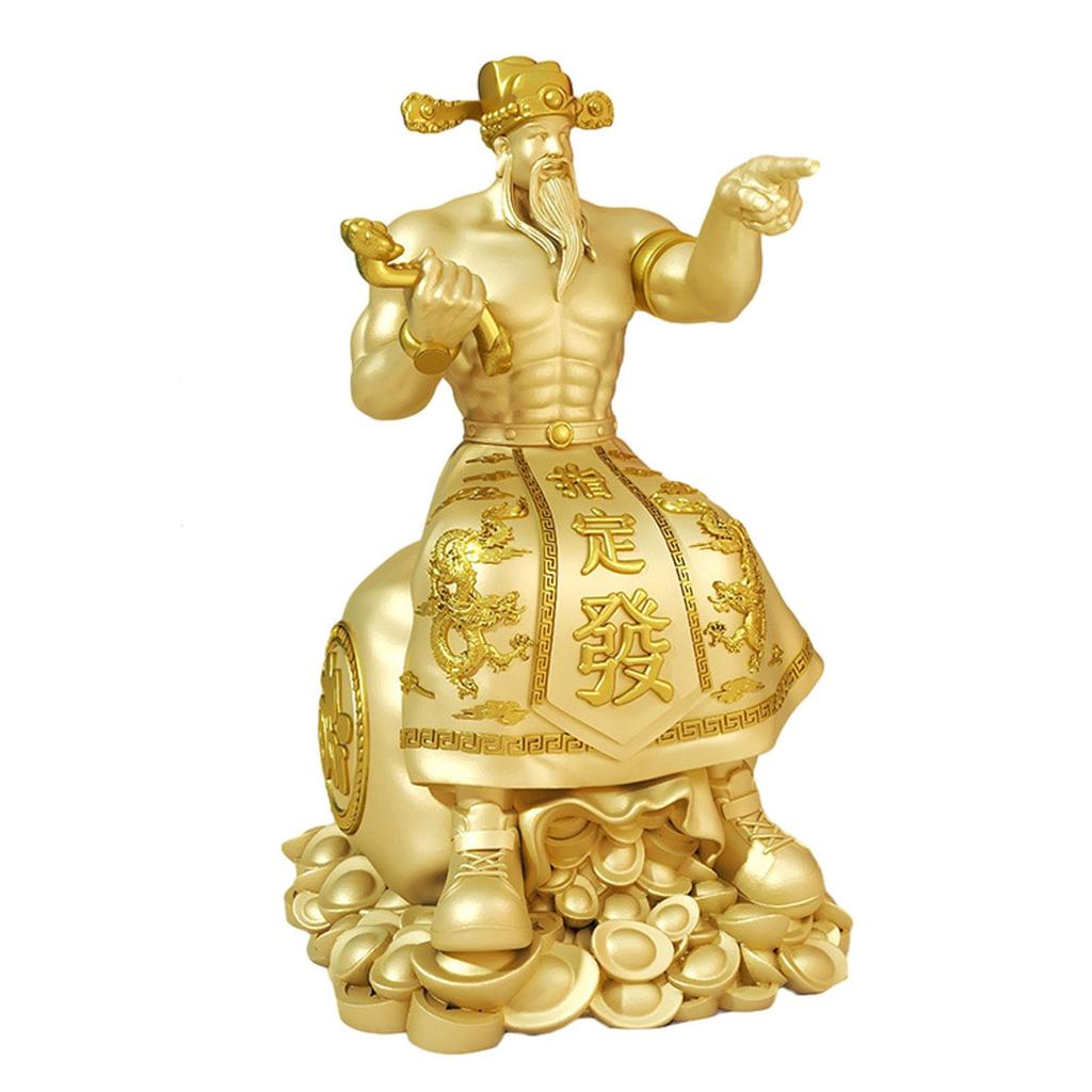 Chinese Cai Shen Statue Feng Shui Decor for Home Office Chinese New Year Gift