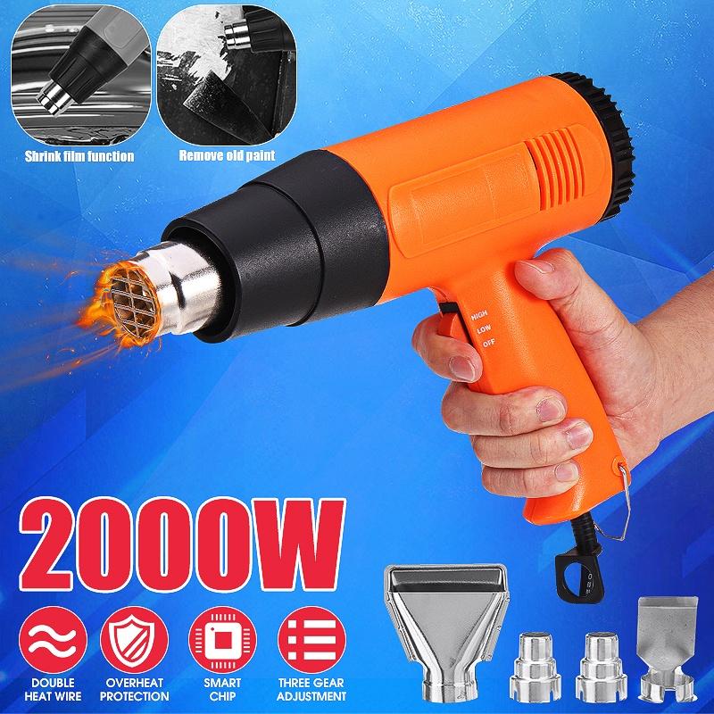 Heat Guns Electric Heating Guns 2000W Hot Air Industrial Tool Dual Temperature Building Temperature 220V