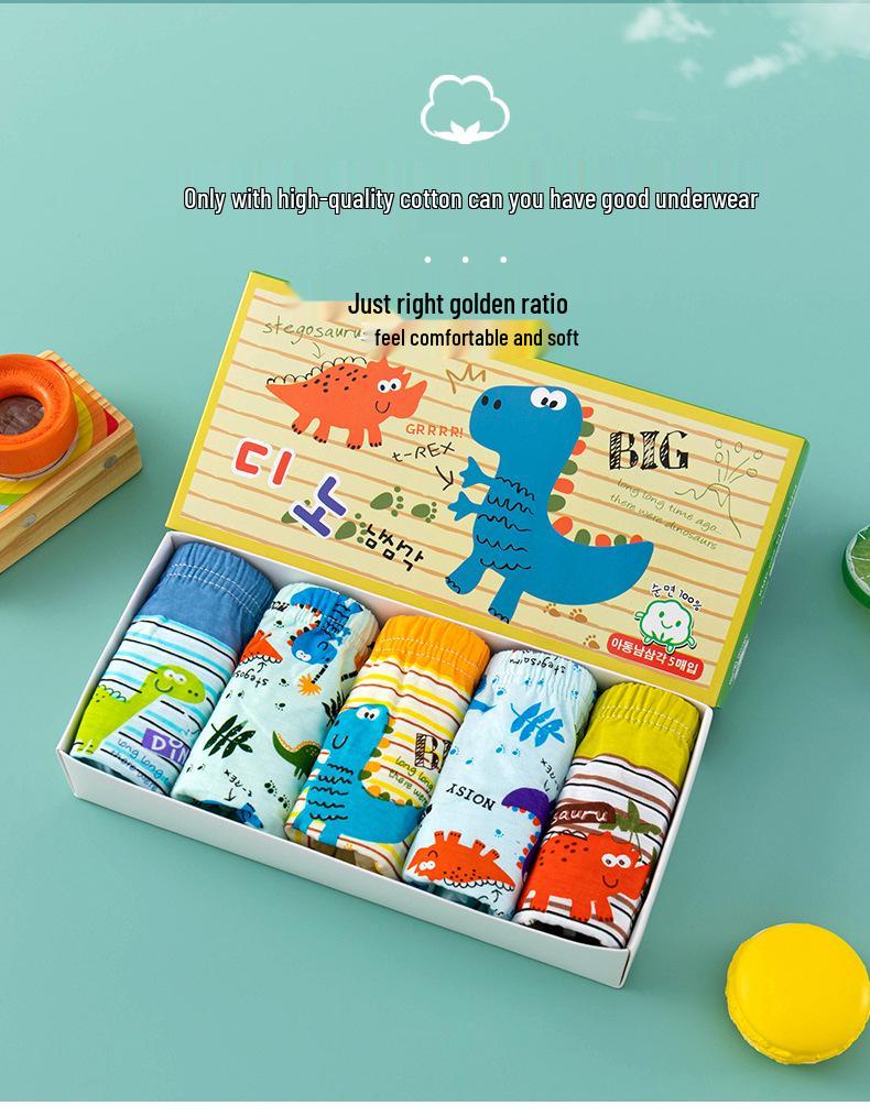 Korean Style Cotton Cartoon Triangle Underwear for Kids
