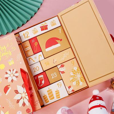 2025 Christmas Empty Advent Calendar Box Fillable Case 24 Days Holiday Festival Stocking Candy Treat Organizer Xmas Navidad