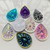 8pcs 30X40mm Water Droplet Resin Rhinestone DIY Jewelry Making Decorative Flat Back 2hole Scrapbook