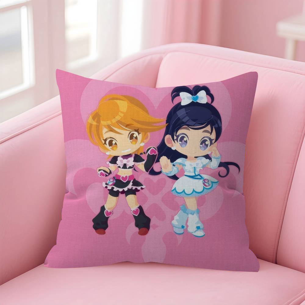 Anime Futari Wa Pretty Cure Cushion Cover Inches Farmhouse Decor Home Throw Pillow Covers For Couch Decorations