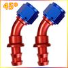 2Pcs 0 ° 45 ° 90 ° 180 ° AN4 6 8 10 12 Fuel Cooler Hose Connector Automotive Parts Connection Adapter Connector Automotive Parts
