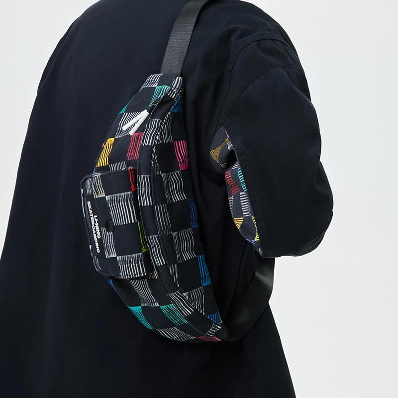 New LiNing Cotton Sling Bag Fanny Pack Regular Unisex Multicolor ABDT053-2