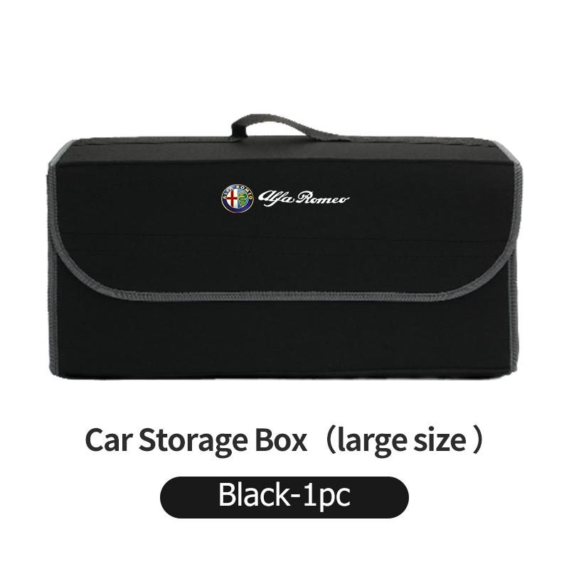 2026 Hot Alfa Romeo Felt Car Logo Trunk Organizer Bag Foldable Trip Storage Box Interior Accessories For Alfa Romeo Giulia 147 M