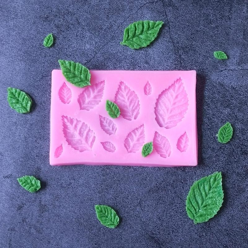1pc-Maple leaf sugar flipping silicone mold DIY baking maple leaf green leaf cake decoration clay chocolate mold