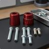 Motorcycle Handlebar End Plug with Mounting Screws Anodized Machined Black