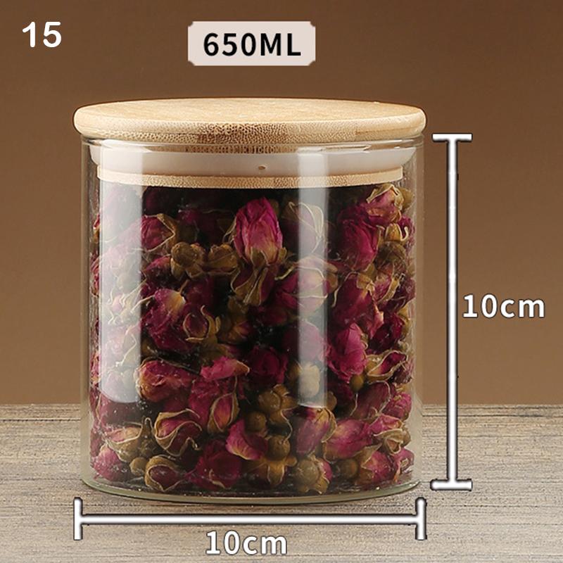 Sealed Food Storage Box Pots Glass Jar Coffee Jars With Lid Transparent Cereal Candy Dried Jars Fridge Storage Tank Containers