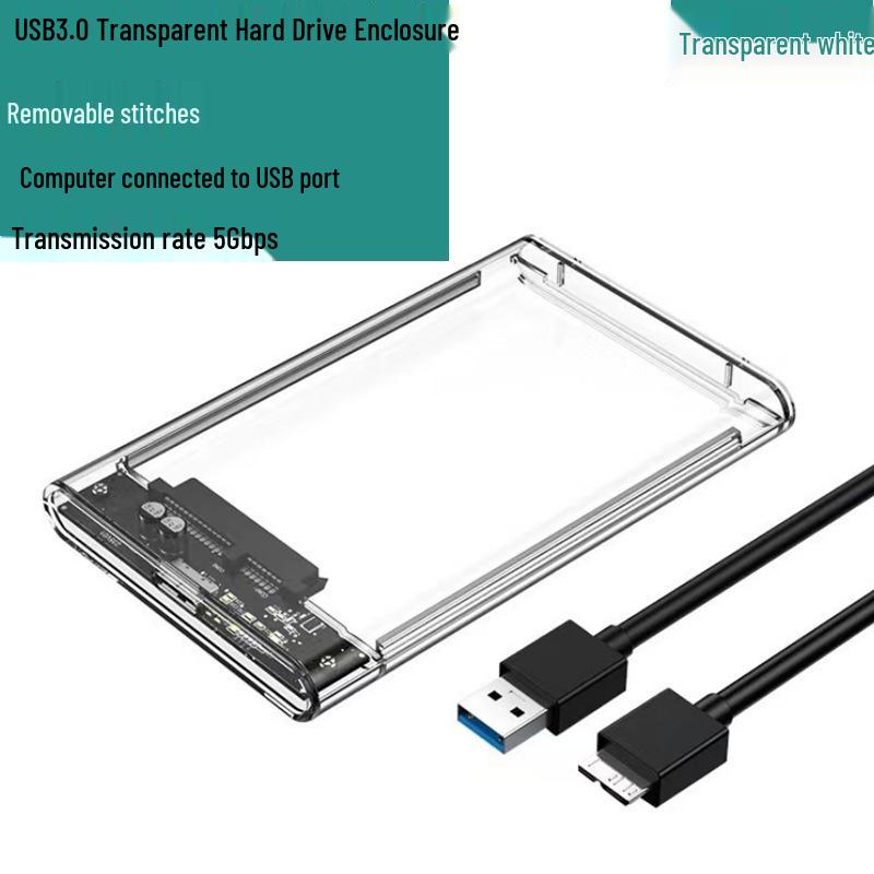 

Прозрачный корпус для 2,5 SATA SSD внешнего жесткого диска USB 3.0 USB 3.0 Transparent