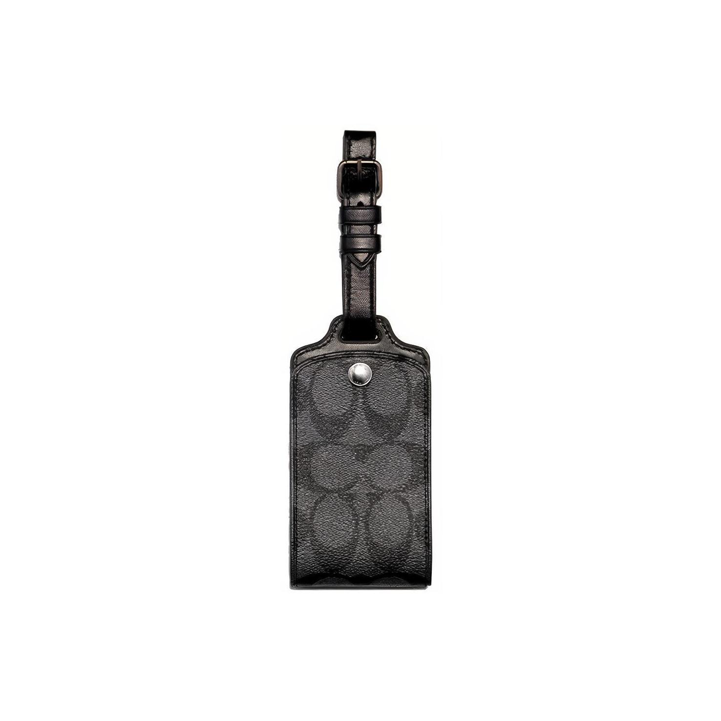 Coach Luggage Tag Men Accessories Black C1614-QBCHR Black