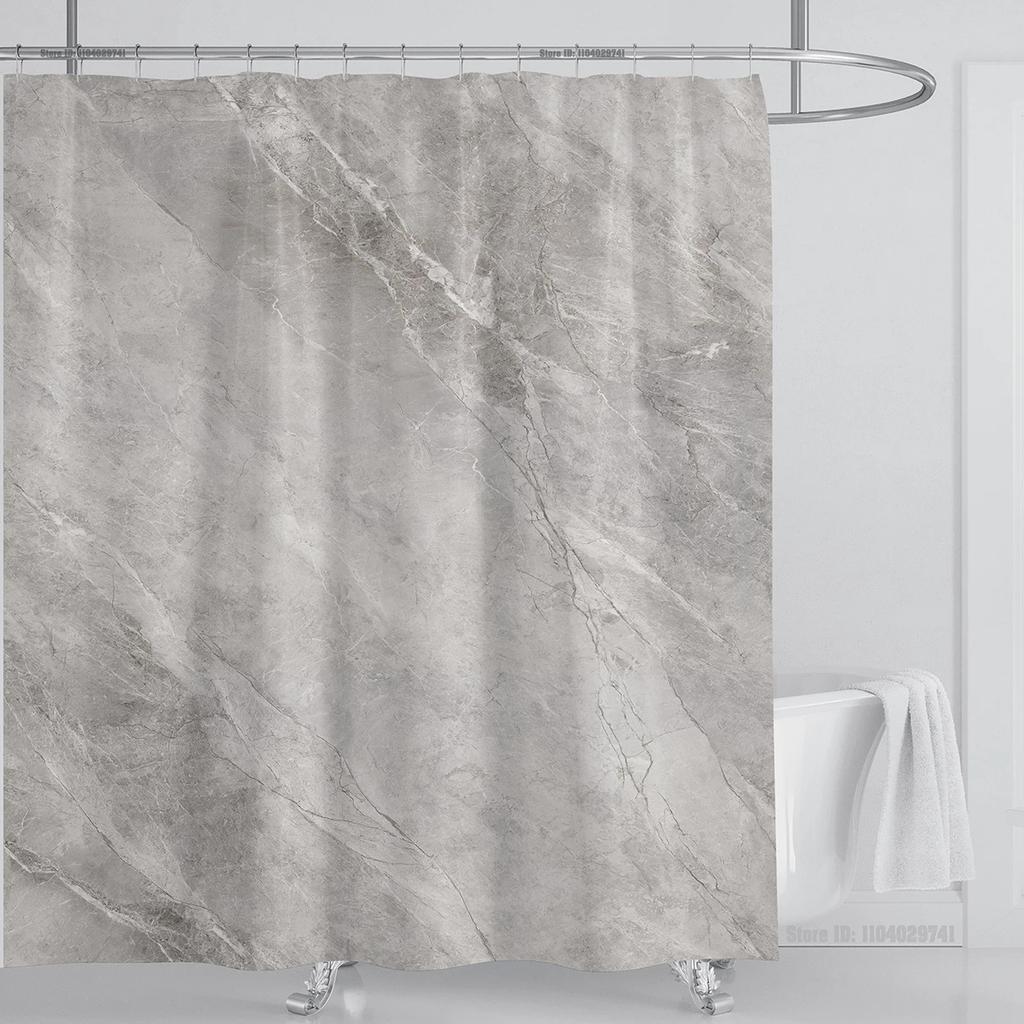 Marble Waterproof Shower Curtain Waterproof Shower Curtain For Bathroom Decor Printed Washable Shower Curtain With Hooks