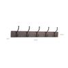 Basics Wall Hook Hanger Wall-Mounted 5 Hooks Vintage Rectangular Espresso