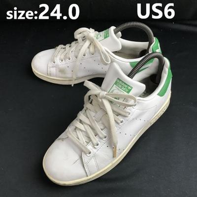 Stan Smith δερμάτινα χαμηλά sneakers λευκά × πράσινα ανδρικά US6 / 24.0(ΜΕΤΑΧΕΙΡΙΣΜΕΝΟΣ)