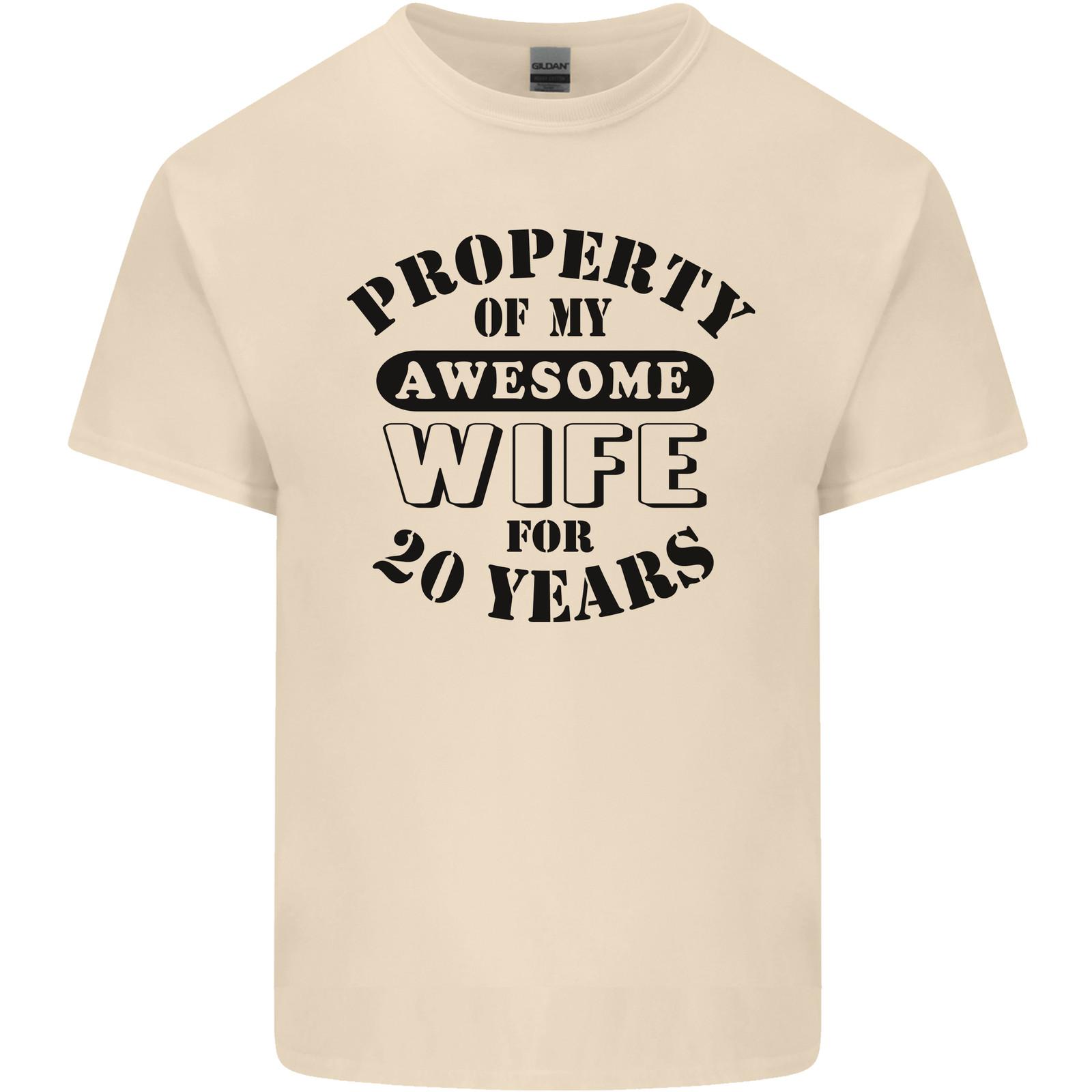 20th Wedding Anniversary 20 Year Funny Wife Mens Light Cotton T-Shirt Mens Womens Tees Top S