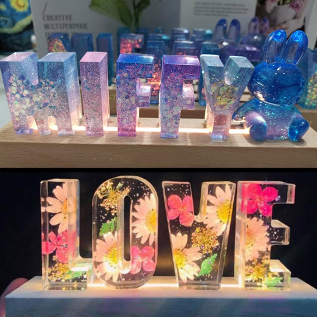 Wooden LED Lights Display Base for Resin Art Wooden LED Light Display Stand