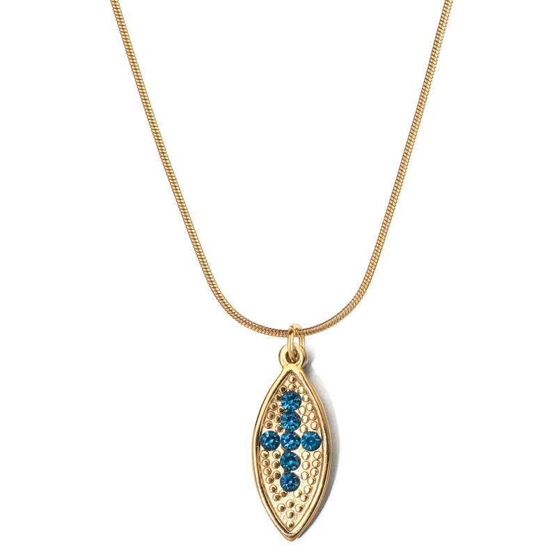 Luxury Personalized Zodiac Diamond Cross Necklace - Stainless Steel Street Style