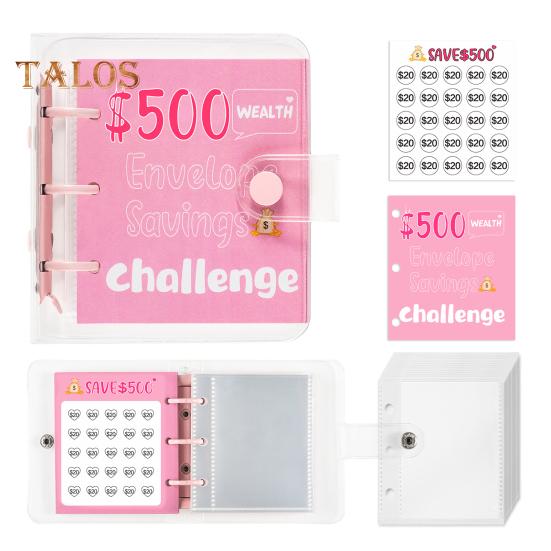 

25 конвертов, экономия денег, мини-книга-планшет, экономия денег, чтобы сэкономить 150/300/500/1000 долларов для домашнего офиса, школы C розовый