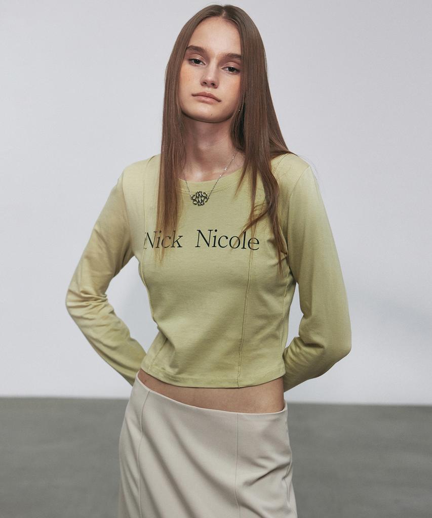 Nigaennikol Nicole Pintuck Ls Crop Top_Olive